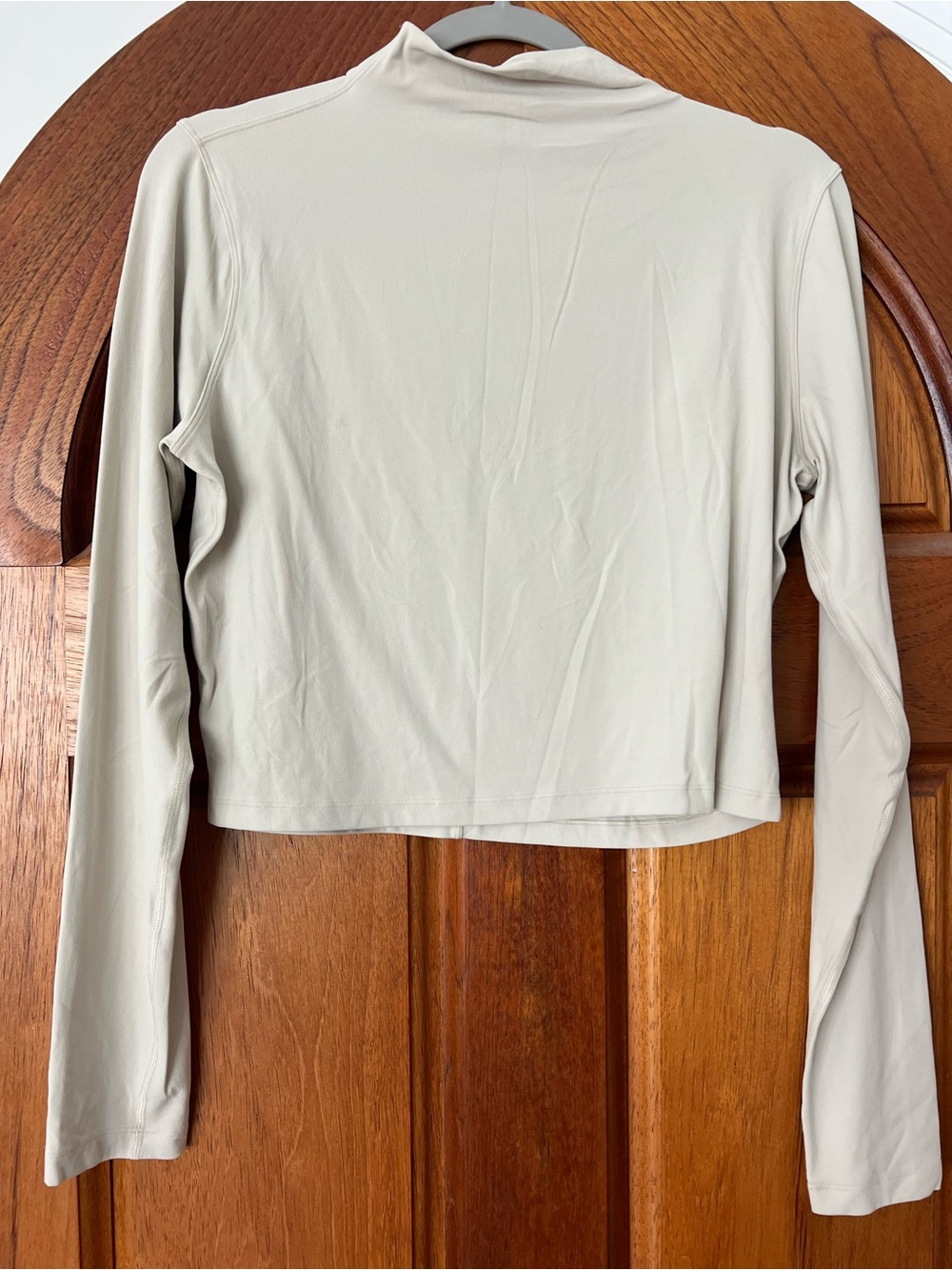 Lululemon All Aligned Mock Neck Top Size 12 RT $78 White Opal